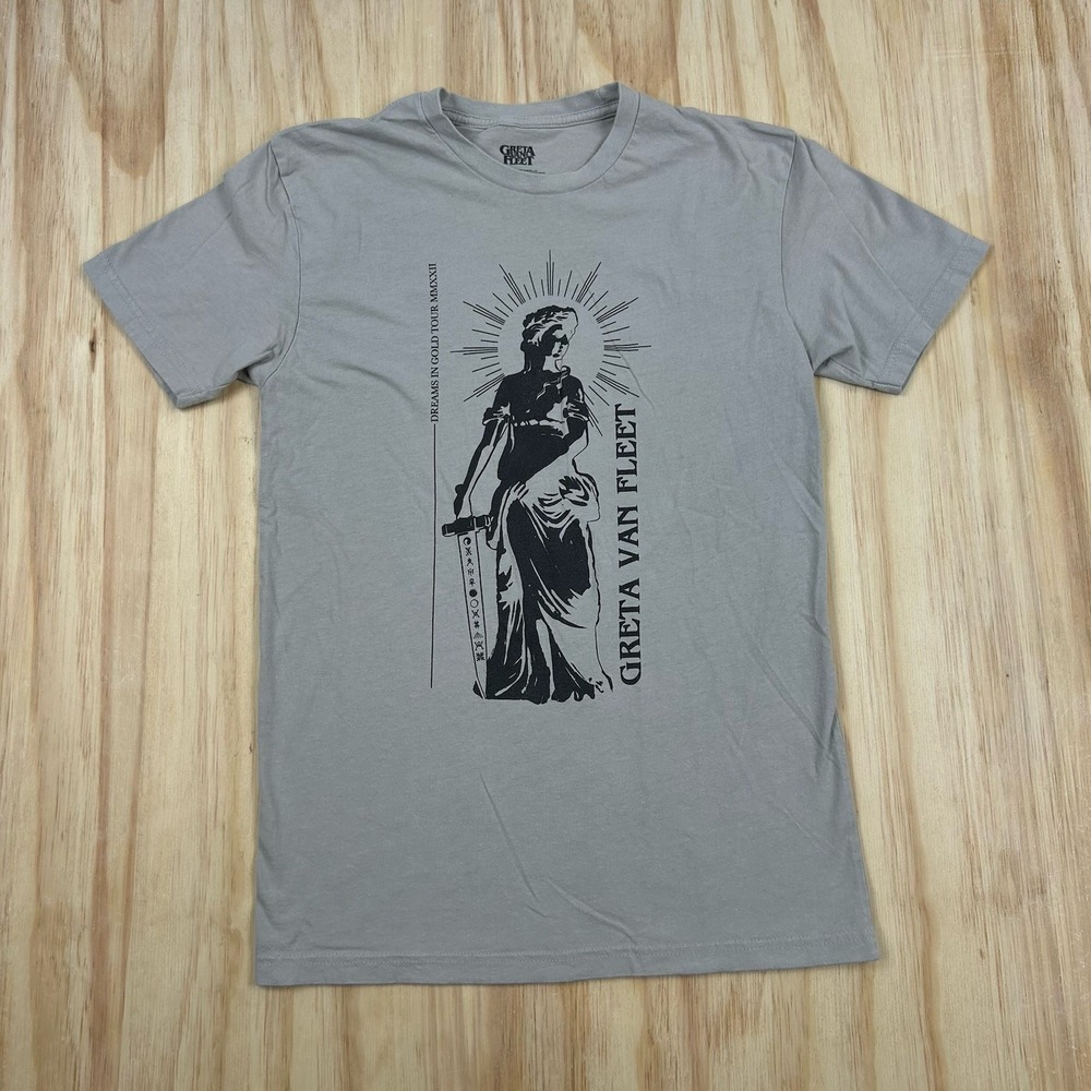 Greta Van Fleet Shirt Men's S Dreams In Gold 2022‎ Tour Graphic Tee Music Band